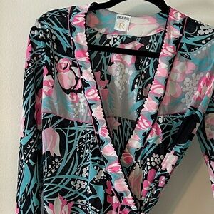 Emilio Pucci Multicolor Floral Robe